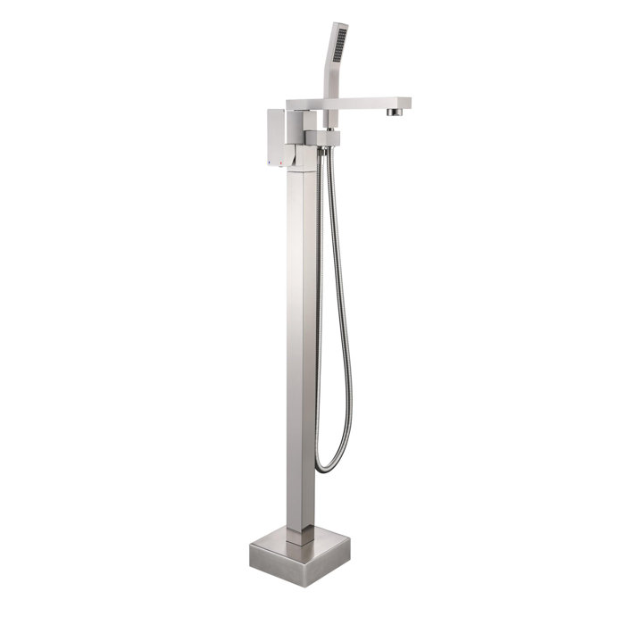 maxbrass Single Handle Floor Mounted Freestanding Tub Filler With